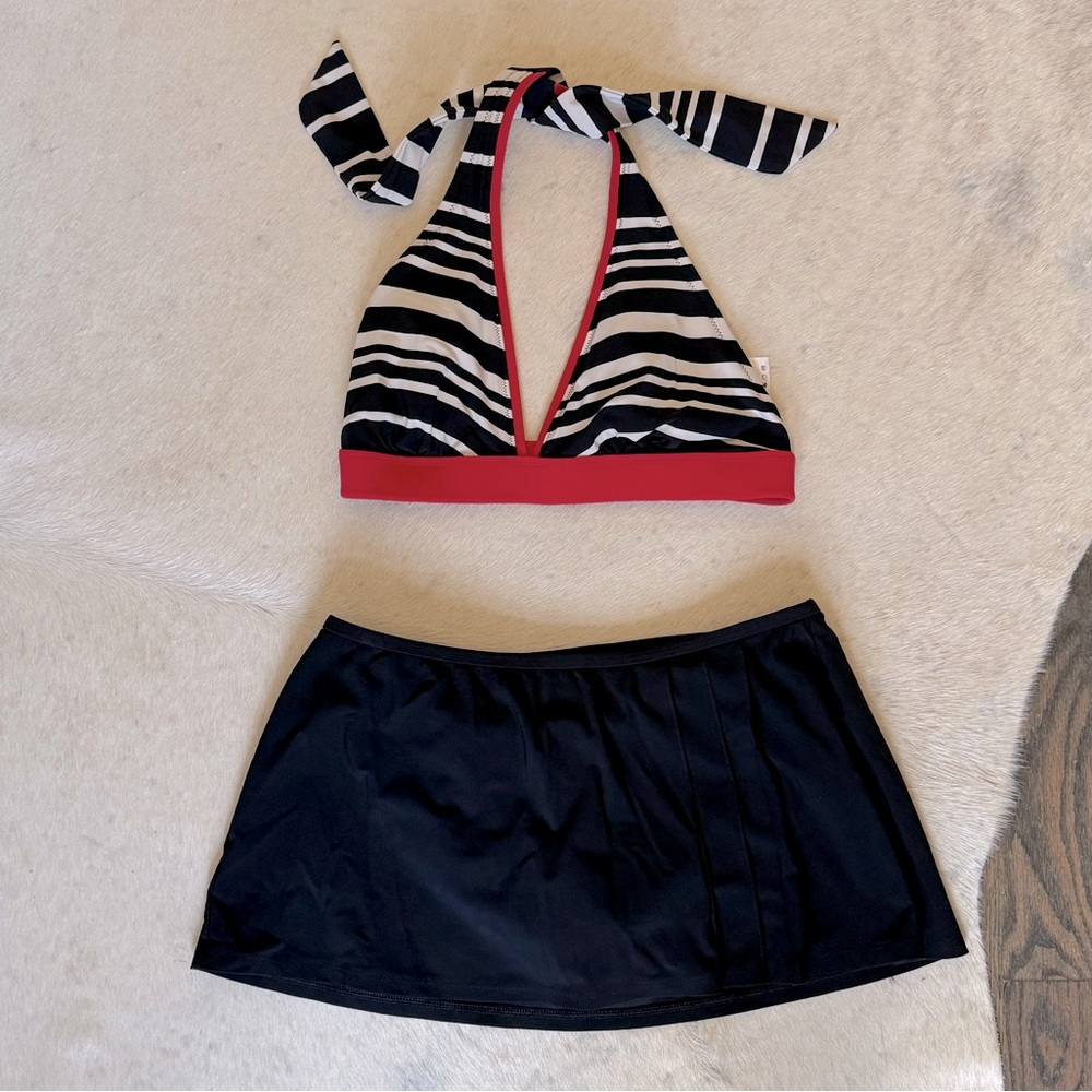 Lands' End Halter Skirted Bikini